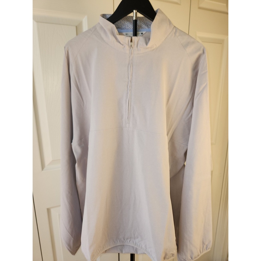 7Diamonds Mens XXL 1/4 Zip Pullover Light Grey Perforated Performance Top